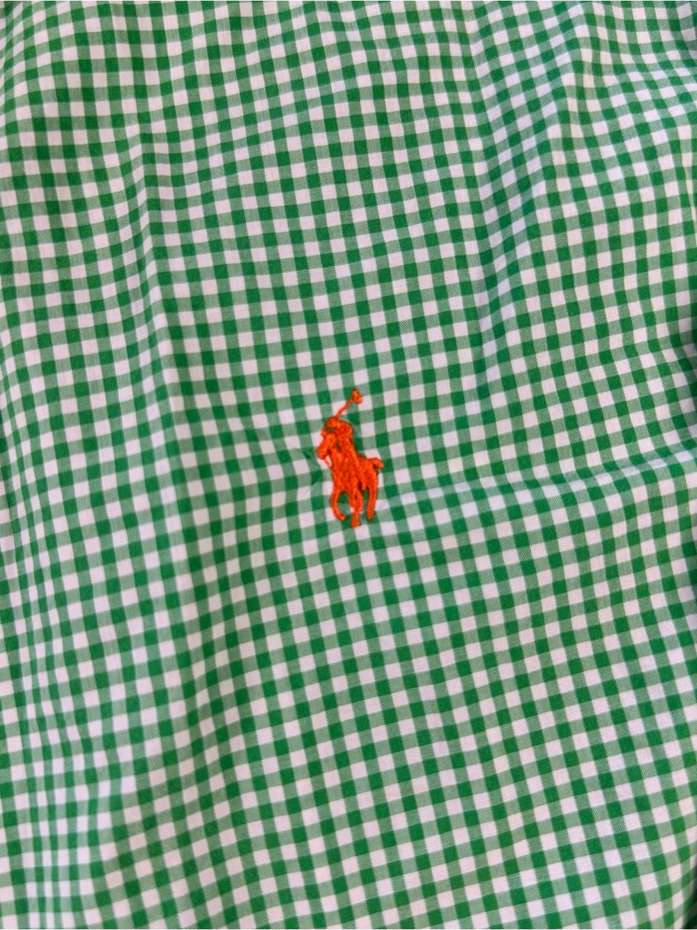Ralph Lauren Classic Fit Shirt Mens L Green Gingham Check Button Down Cotton - Picture 7 of 12